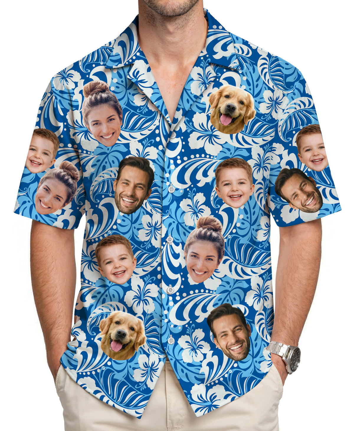 Custom Hawaiian Shirt with Face Photo - Personalized Hawaiian Shirts
