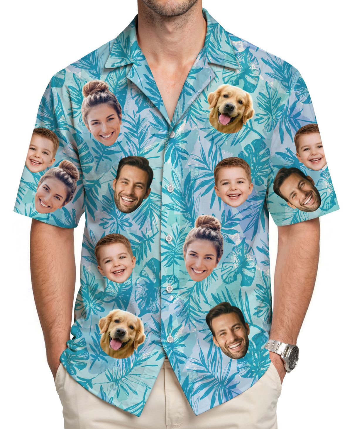 Custom Hawaiian Shirt with Face Photo - Personalized Hawaiian Shirts