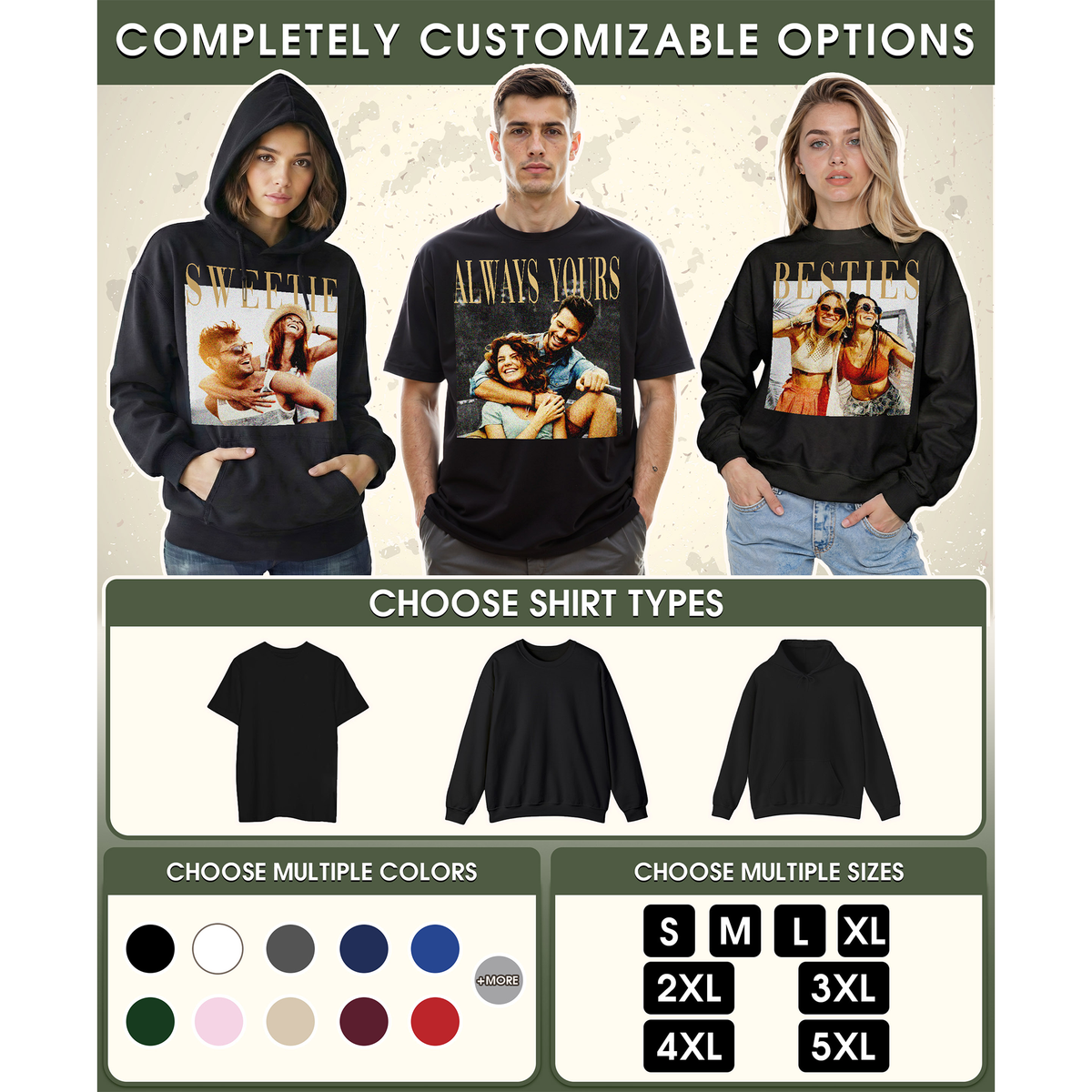 Custom Photo Couple & Best Friend Shirt - Personalized Photo Shirt