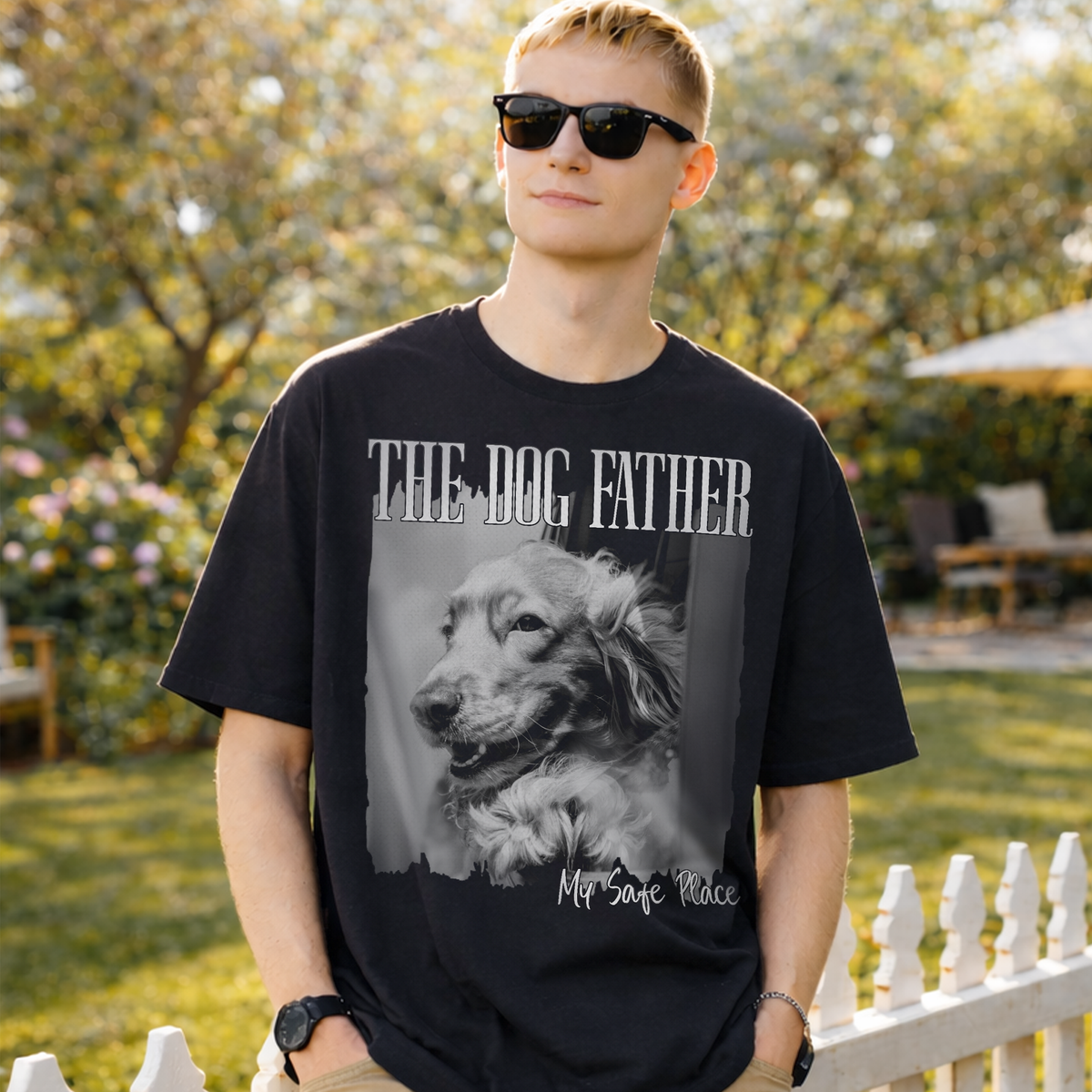 Custom Dog Mom Shirt with Photo and Pet Name - Personalized Photo Shirt