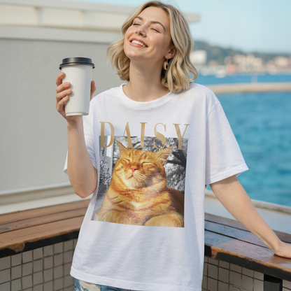 Custom Photo Dog Shirt with Owner and Pet Together - Personalized Photo Shirt