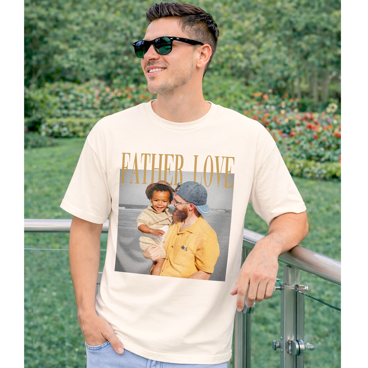 Custom Photo Dad Shirt with Dad Life & Name - Personalized Dad Shirt