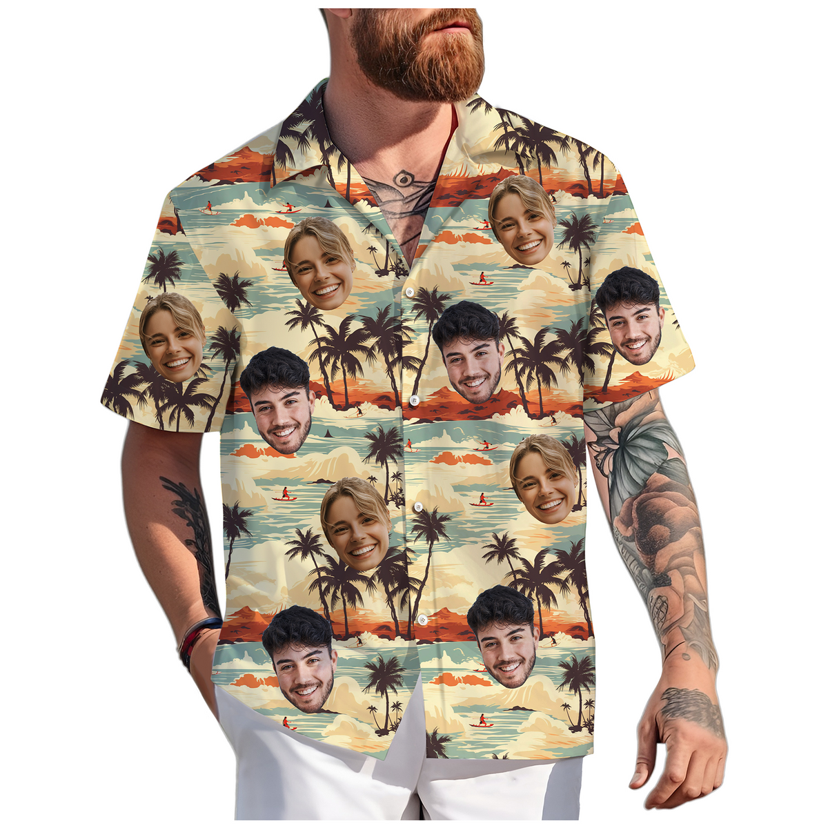 Custom Hawaiian Shirt with Face Photo - Personalized Hawaiian Shirts