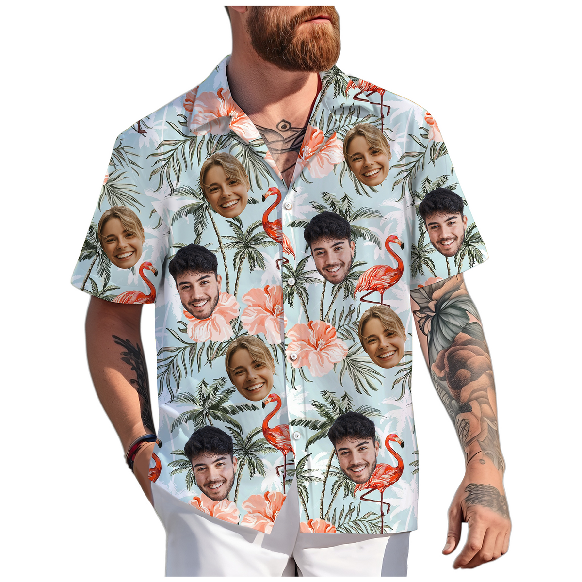 Custom Hawaiian Shirt with Face Photo - Personalized Hawaiian Shirts