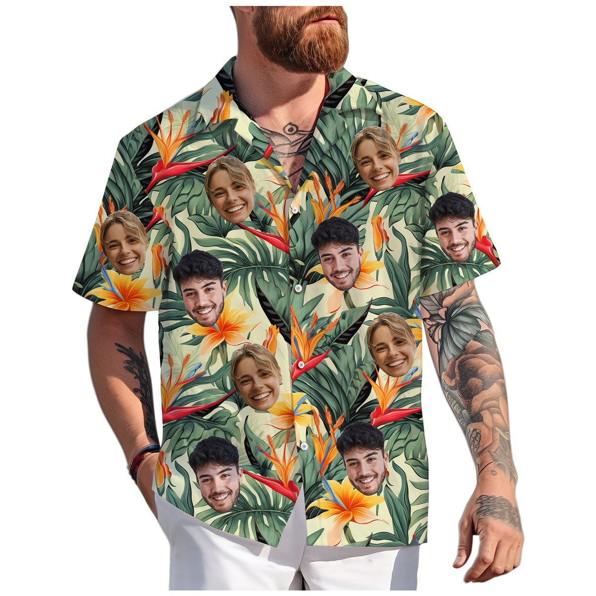 Custom Hawaiian Shirt with Face Photo - Personalized Hawaiian Shirts