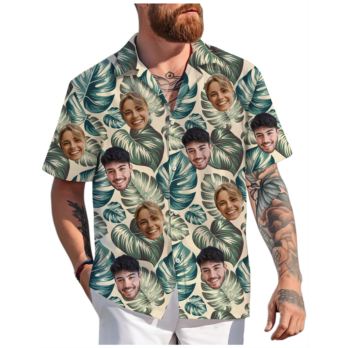 Custom Hawaiian Shirt with Face Photo - Personalized Hawaiian Shirts