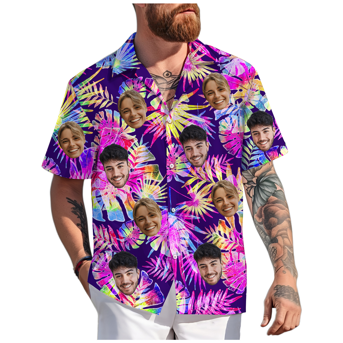 Custom Hawaiian Shirt with Face Photo - Personalized Hawaiian Shirts