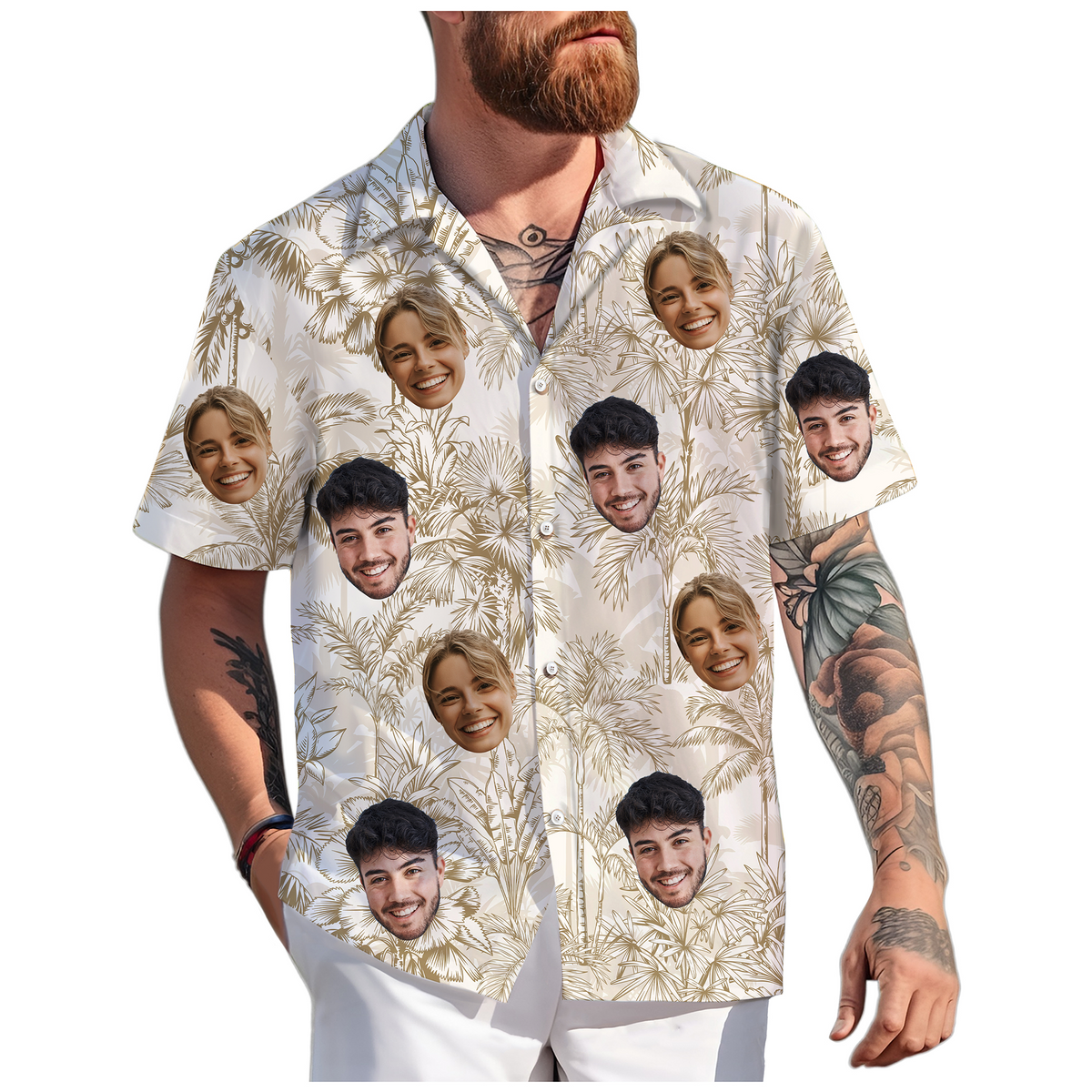 Custom Hawaiian Shirt with Face Photo - Personalized Hawaiian Shirts