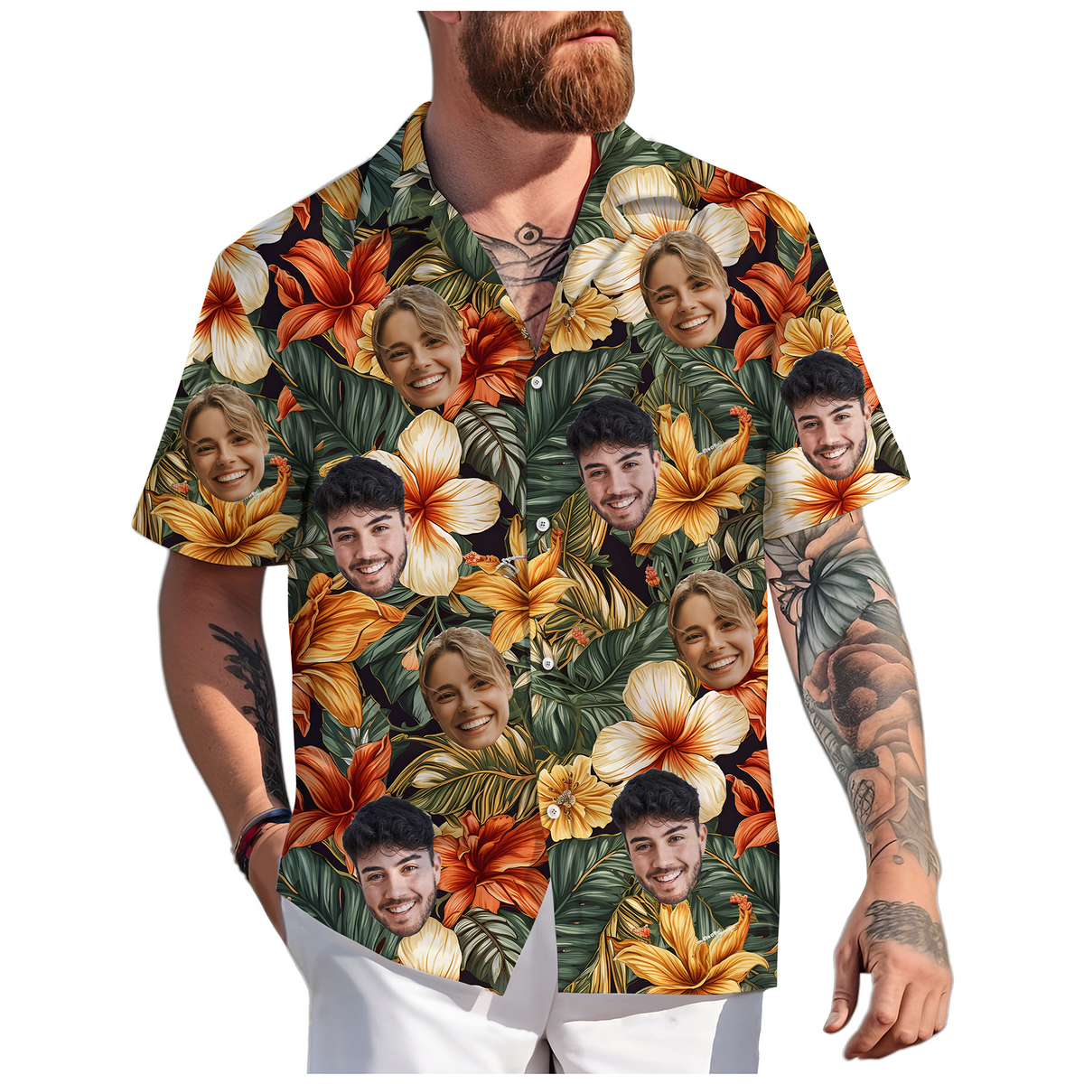 Custom Hawaiian Shirt with Face Photo - Personalized Hawaiian Shirts