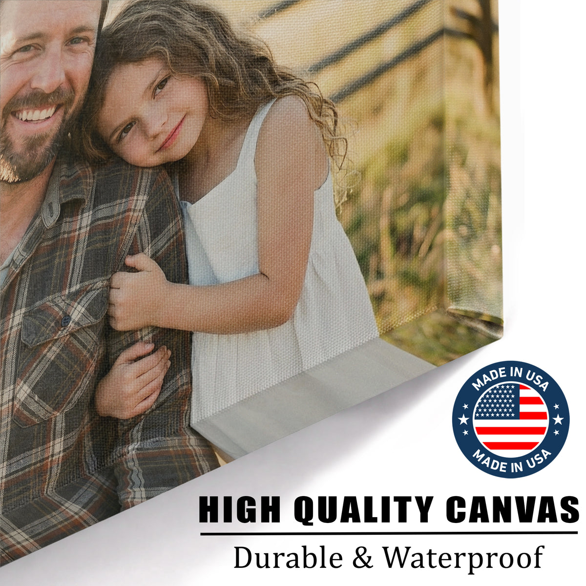 Custom Dad Photo Canvas - Personalized Gallery Wrapped Wall Art from Your Image - Father's Day Gift for Dad, Grandpa