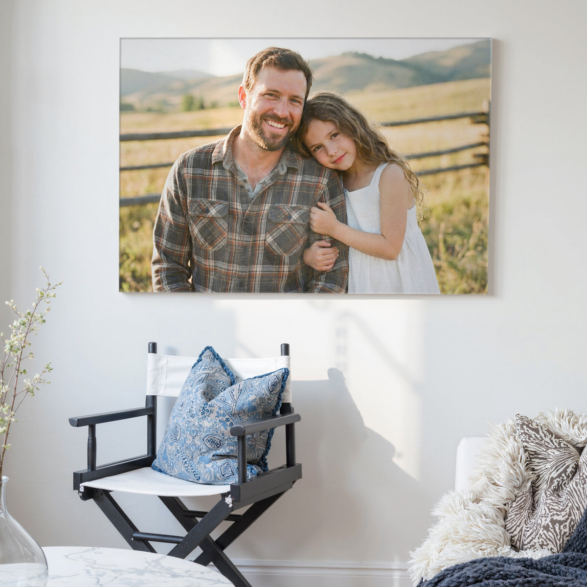 Custom Dad Photo Canvas - Personalized Gallery Wrapped Wall Art from Your Image - Father's Day Gift for Dad, Grandpa