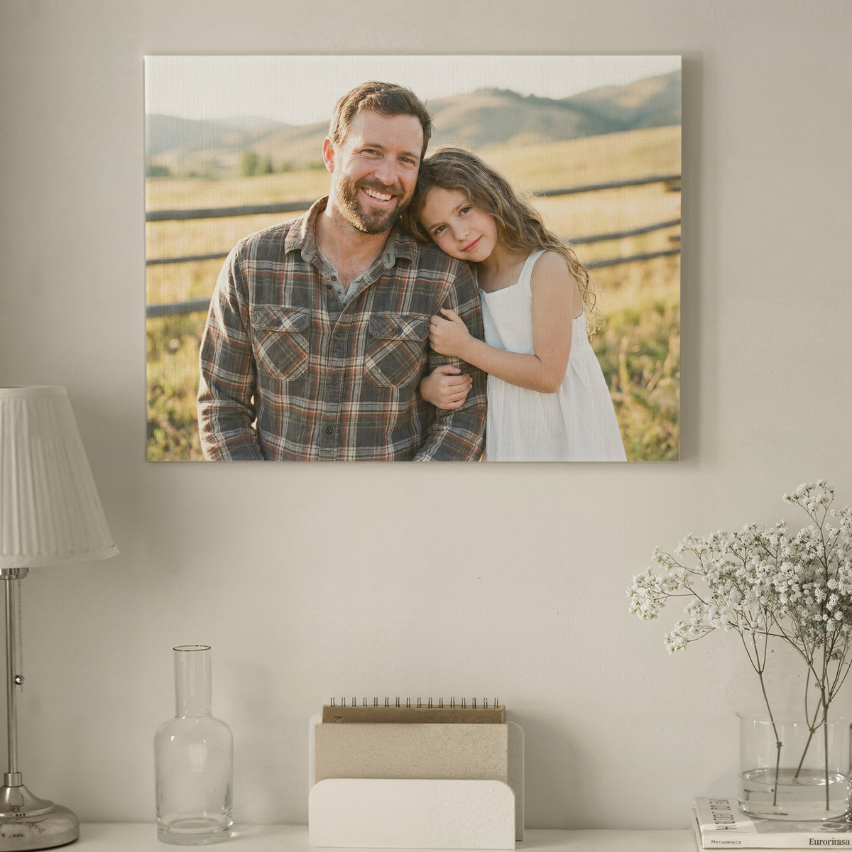 Custom Dad Photo Canvas - Personalized Gallery Wrapped Wall Art from Your Image - Father's Day Gift for Dad, Grandpa