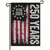 America 250th Betsy Ross Distressed Patriotic Garden Flag - Outdoor Yard Decor