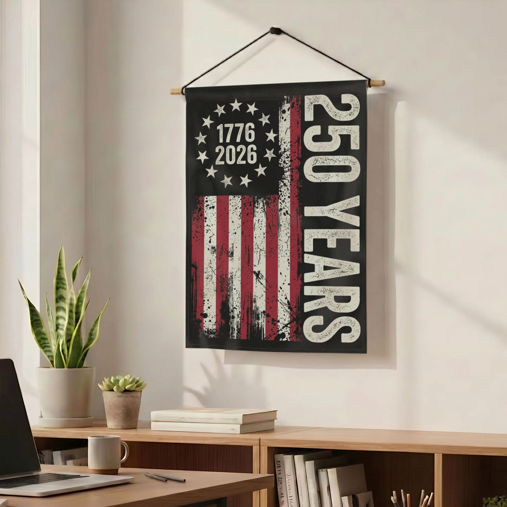 250 Anniversary USA 1776 2026 with Stars Stripes Flag - Patriotic American Flag - Yard Sign for Outdoor Independence Day Decorations