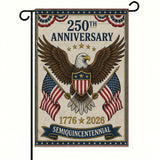 America 250th Eagle Bunting Patriotic Garden Flag - Outdoor Yard Decor