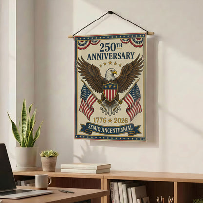America 250th Eagle Bunting Patriotic Garden Flag - Outdoor Yard Decor