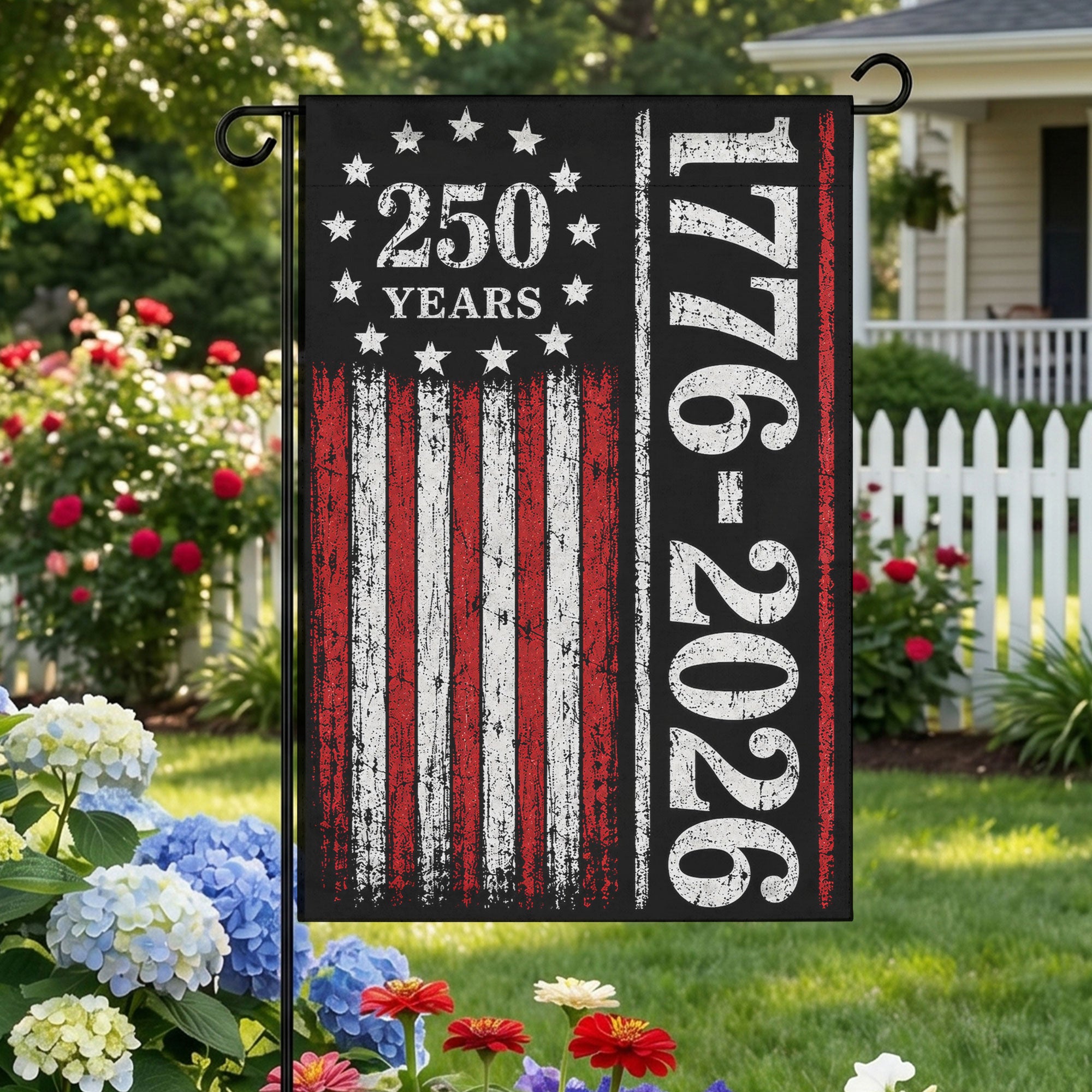 1776-2026 250 Year American Flag - Patriotic Garden Flag - Yard Sign for Outdoor Independence Day Decorations