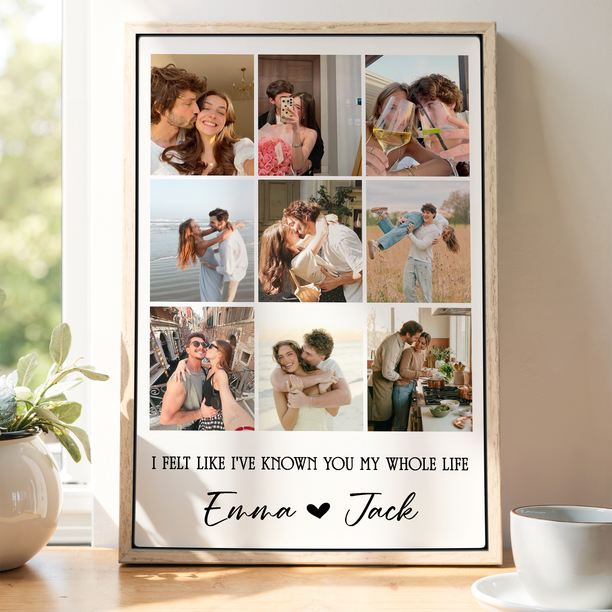 Personalized Photo Collage Canvas for Couples – Custom Wall Art from Your Photos