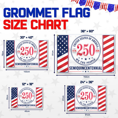 America 250th Red 250 Seal House Flag - Patriotic Outdoor Decor