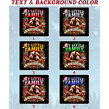 Custom Photo Matching Family Christmas Shirts with Wreath Frame and Names - Personalized Photo Shirt