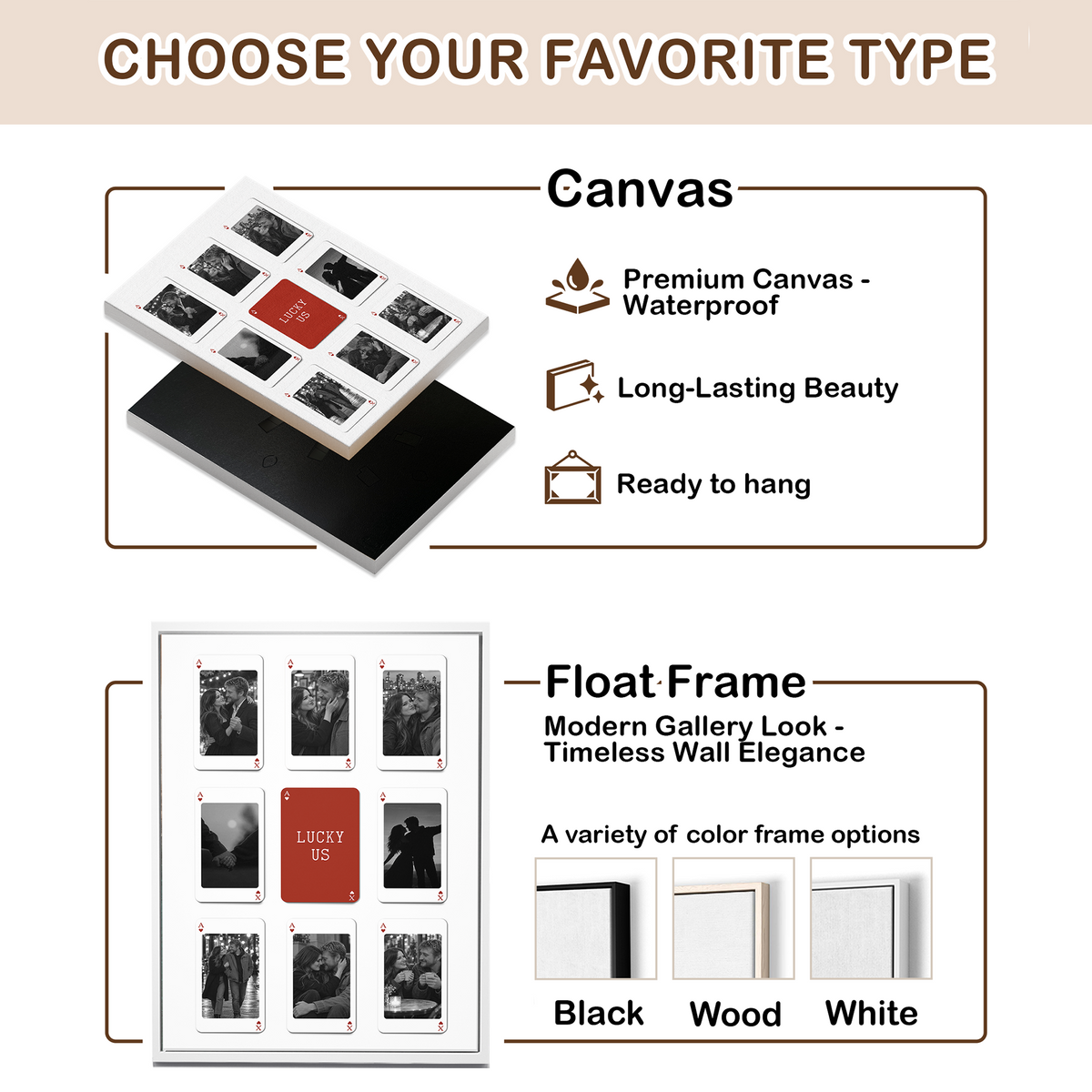 Lucky Us - Custom Canvas Art - Wall Art from Photos