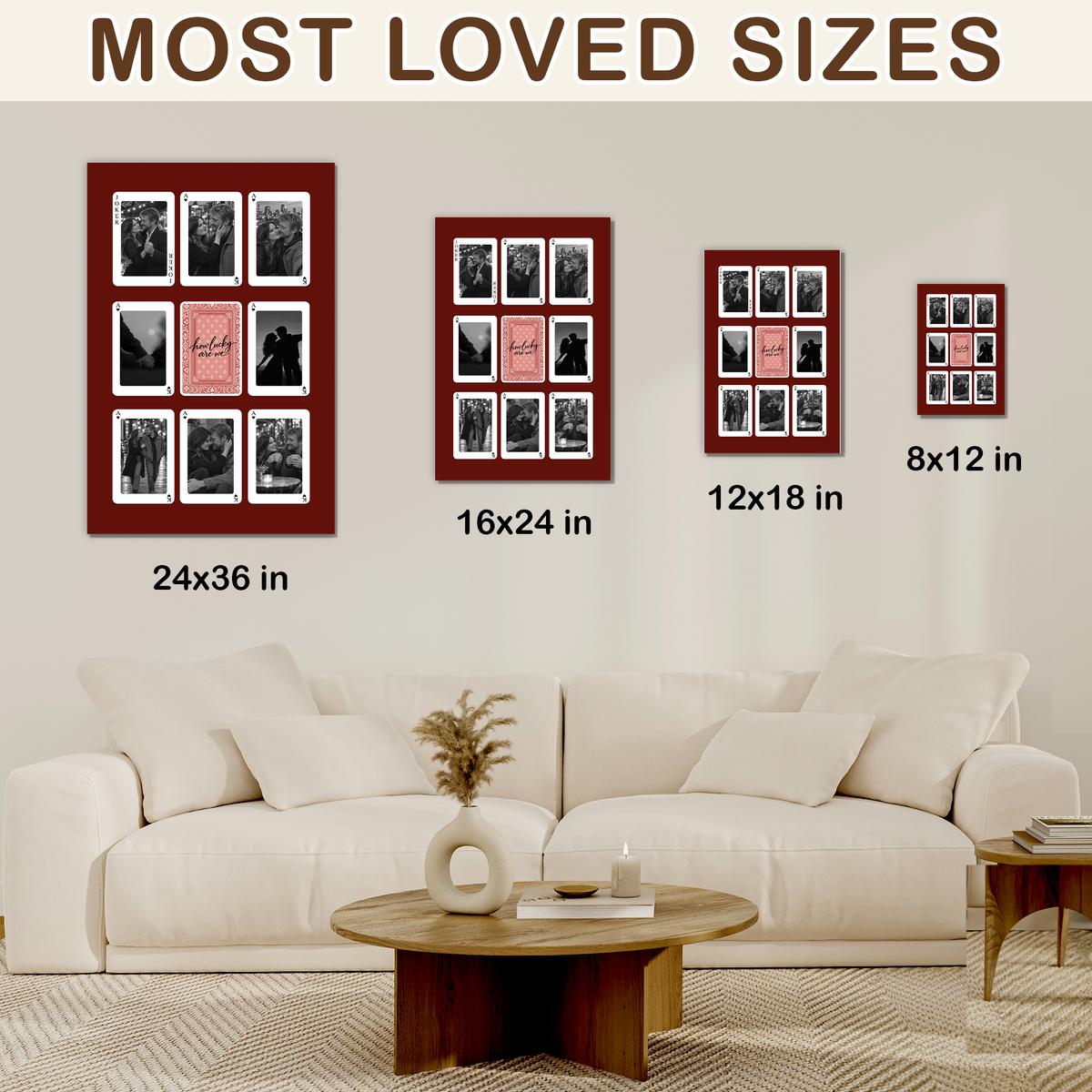 How Lucky Are We - Personalized Canvas Wall Art - Love Wall Art